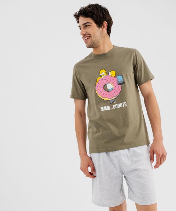 Pyjashort bicolore homme - The  Simpsons vue1 - SIMPSONS - GEMO