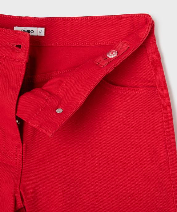 Short en denim avec revers cousus fille vue2 - GEMO (JUNIOR) - GEMO