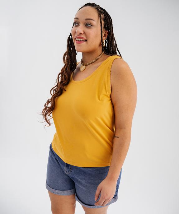 Débardeur en coton à larges bretelles femme grande taille vue1 - GEMO (G TAILLE) - GEMO