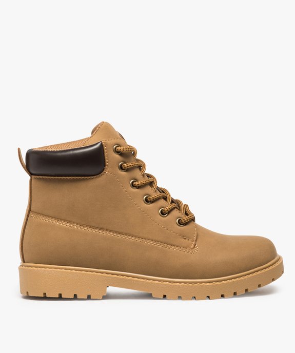Boots femme à lacets, col rembourré et semelle crantée vue1 - GEMO (CASUAL) - GEMO