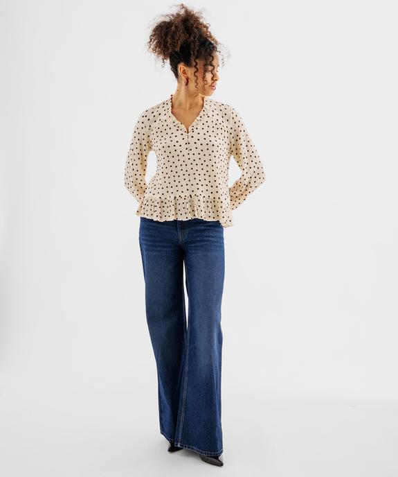 Blouse manches longues volantée femme vue4 - GEMO(FEMME PAP) - GEMO