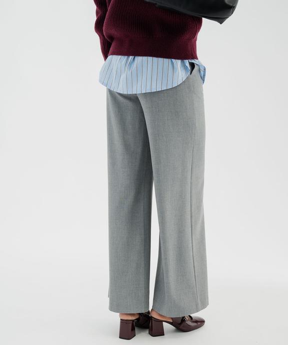 Pantalon en toile coupe large femme vue3 - GEMO(FEMME PAP) - GEMO