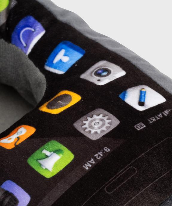 Chaussons fantaisie en volume motif smartphone garçon gris vue6 - GEMO (ENFANT) - GEMO