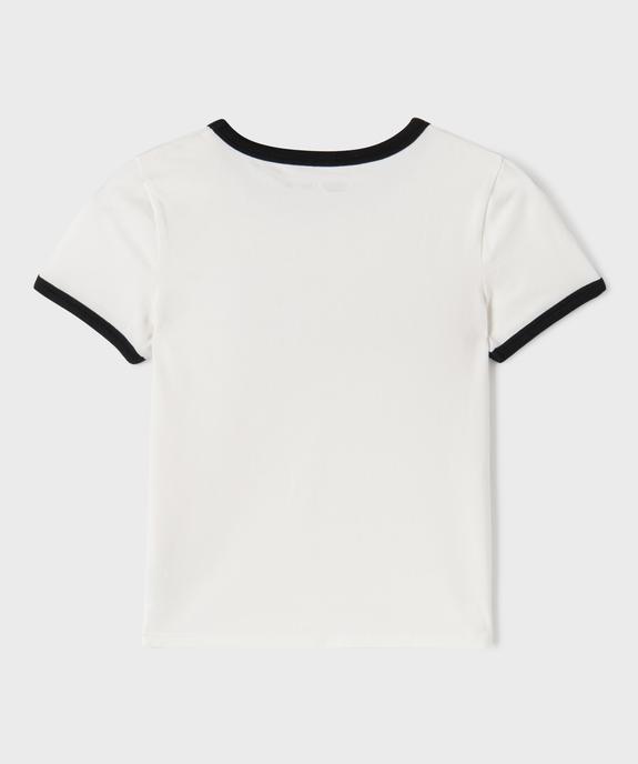 Tee-shirt manches courtes à message fille vue5 - GEMO 4G FILLE - GEMO