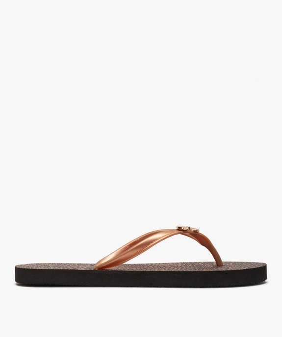 Tongs femme avec nœud décoratif sur la bride  vue2 - GEMO (PLAGE) - GEMO