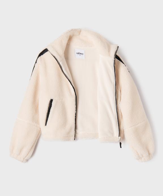 Blouson en sherpa doublé polaire à col montant fille vue2 - GEMO (JUNIOR) - GEMO