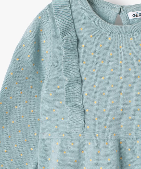 Ensemble bébé fille 2 pièces : robe + collants vue2 - GEMO(BEBE DEBT) - GEMO