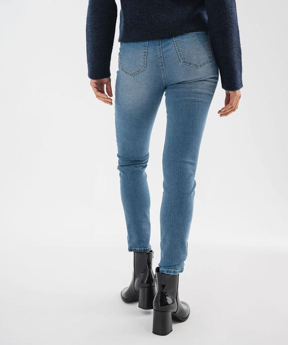 Jean slim avec taille élastique femme vue3 - GEMO(FEMME PAP) - GEMO