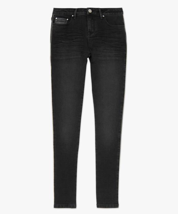 Jean femme coupe slim avec bande métallisée sur le côté vue4 - GEMO(FEMME PAP) - GEMO