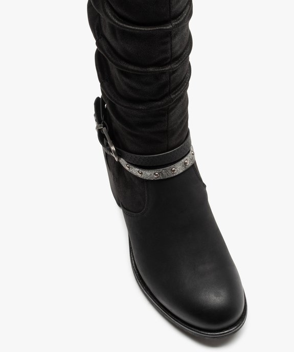 Bottes femme unies à talon large et brides fantaisie vue5 - GEMO(URBAIN) - GEMO