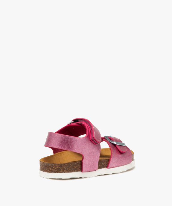 Sandales fille avec brides brillantes à boucle et scratch vue4 - LOVELY WINGS - GEMO