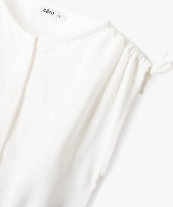 Blouse sans manches avec épaules froncées fille - GEMO (ENFANT) Blouse sans manches avec épaules froncées fille vue2 - GEMO (ENFANT) - GEMO