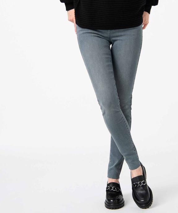 Jean femme coupe skinny taille haute vue2 - GEMO 4G FEMME - GEMO