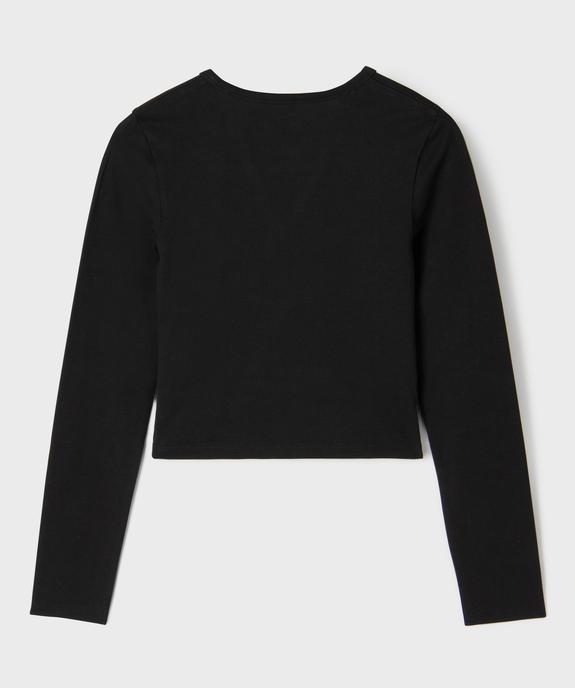 Tee-shirt manches longues cache-cœur fille vue5 - GEMO 4G FILLE - GEMO