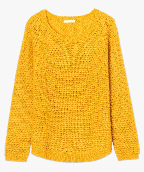Pull en grosse maille avec fil paillete