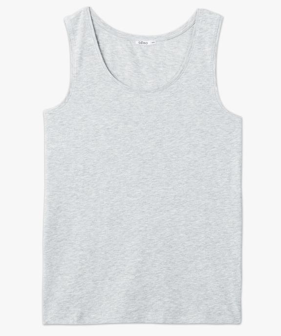 Débardeur femme grande taille uni en coton extensible vue4 - GEMO 4G GT - GEMO