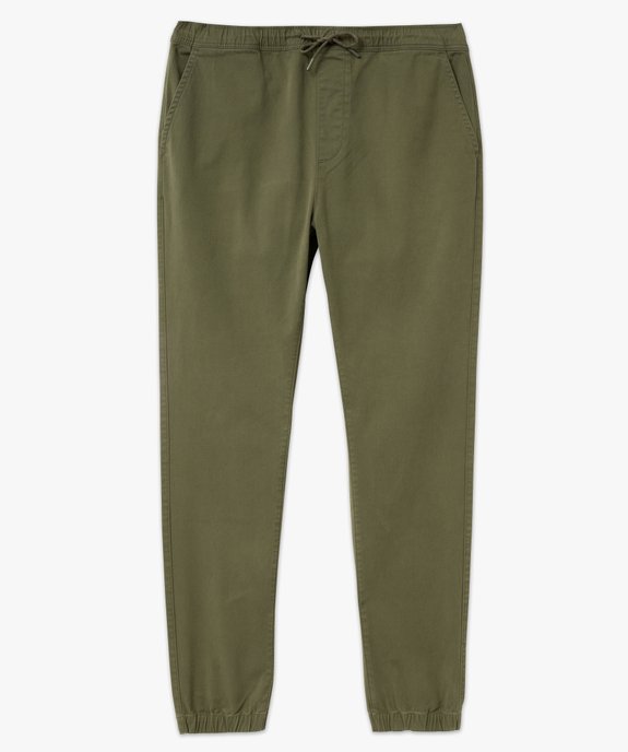 Pantalon jogger en toile de coton homme vue4 - GEMO 4G HOMME - GEMO