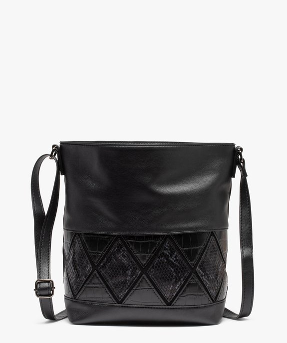 Sac femme avec bande texturée sur l’avant vue1 - GEMO (ACCESS) - GEMO