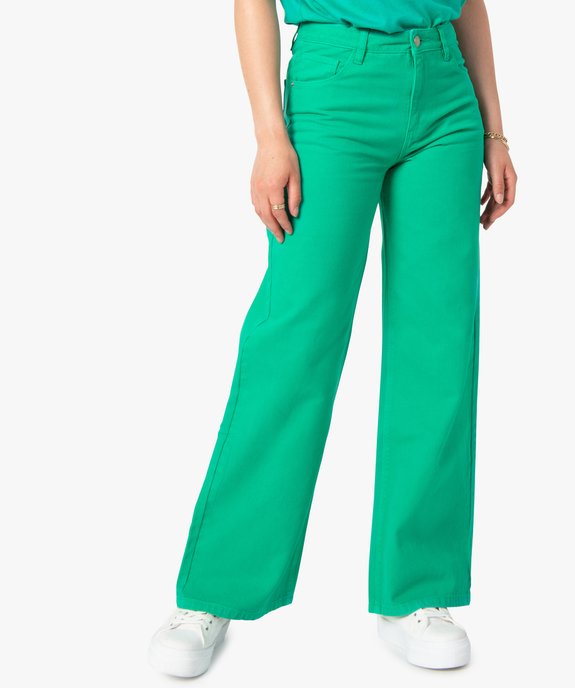 Jean femme coupe large taille haute vue1 - GEMO(FEMME PAP) - GEMO