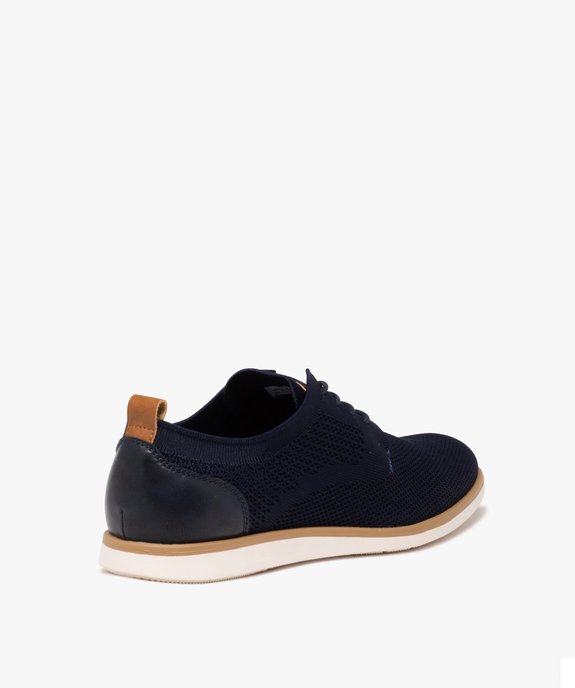 Derbies homme unies en mesh avec col stretch et semelle bicolore vue4 - GEMO(URBAIN) - GEMO