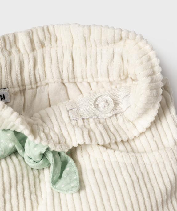 Pantalon en velours côtelé taille ajustable bébé fille vue3 - GEMO(BEBE DEBT) - GEMO
