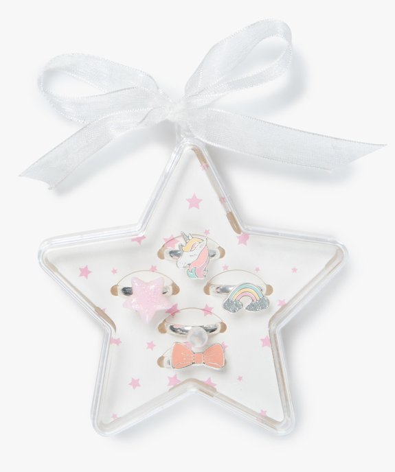 Coffret bijoux fille avec 5 bagues vue1 - GEMO (ENFANT) - GEMO