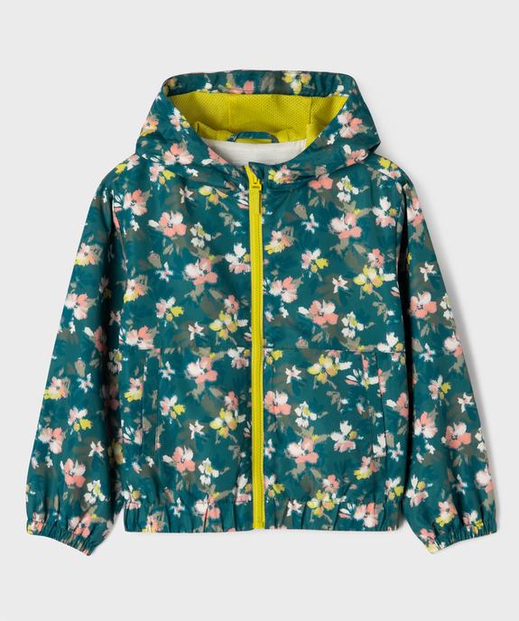 Blouson à capuche en matière déperlante fille vue4 - GEMO 4G FILLE - GEMO