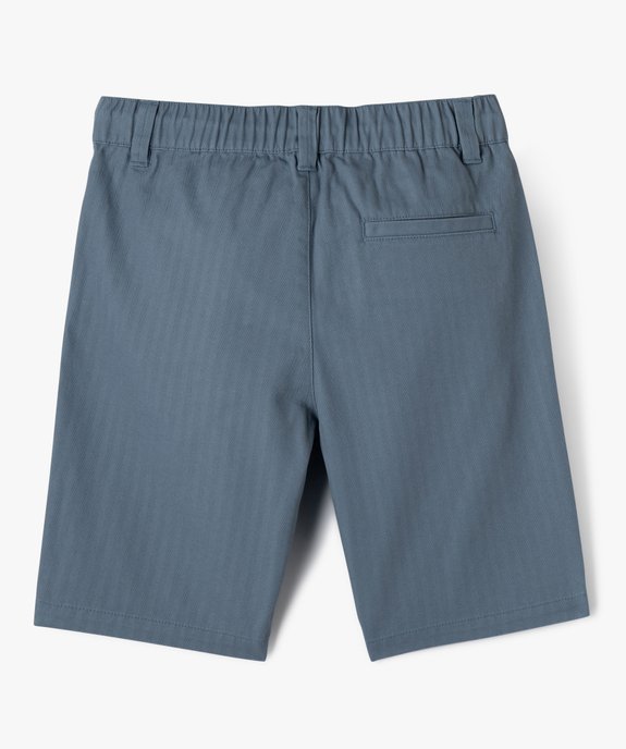 Bermuda regular avec taille élastique garçon vue3 - GEMO (JUNIOR) - GEMO