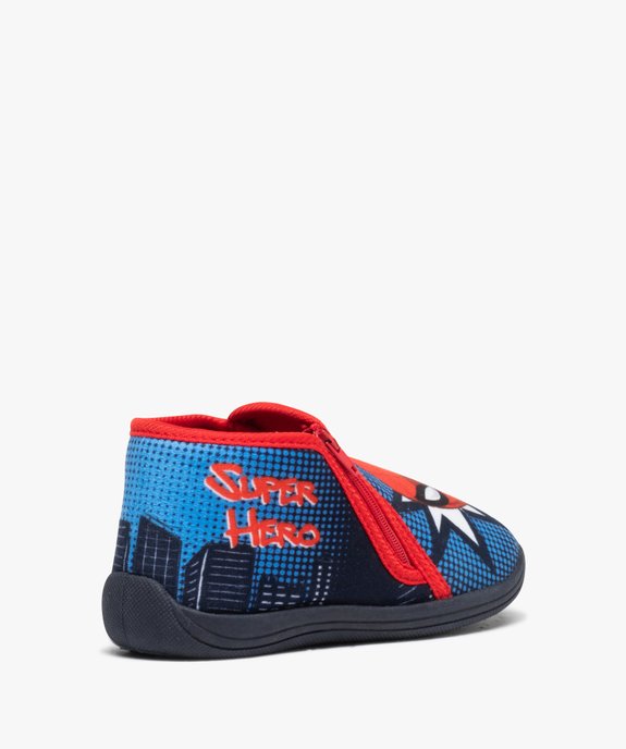 Chaussons bébé garçon super héros en velours vue4 - SPIDERMAN - GEMO