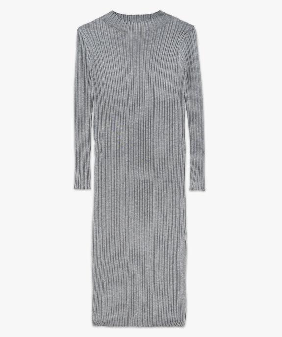 Robe tube en maille côtelée à col montant femme vue4 - GEMO 4G FEMME - GEMO