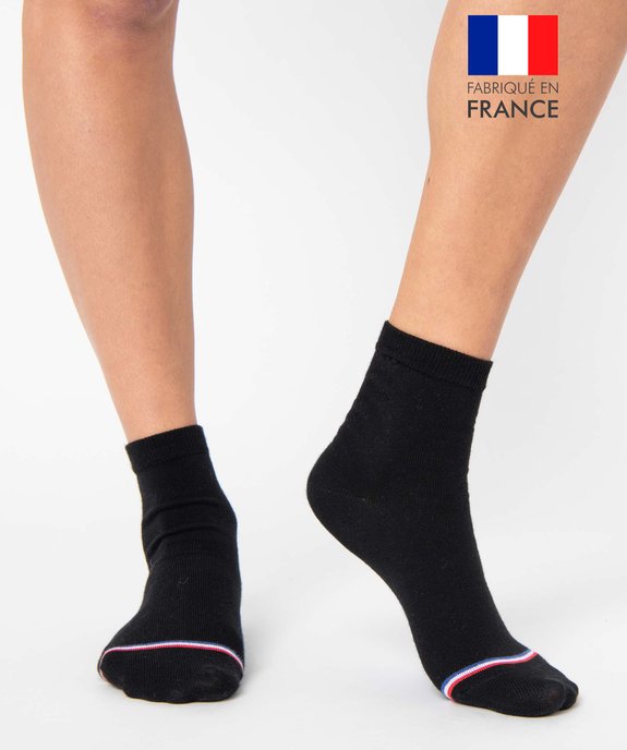 Chaussettes femme tige haute à rayures tricolores - La Chaussette vue1 - MAISONBROUSSAUD - GEMO