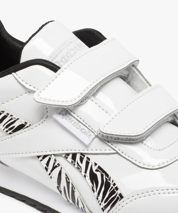 Baskets fille avec motifs zébrés à fermeture scratch - Reebok vue6 - REEBOK - GEMO