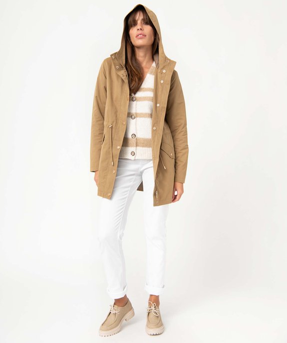 Trench à capuche avec boutons métalliques femme vue5 - GEMO(FEMME PAP) - GEMO