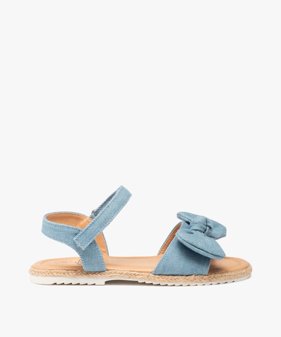 Sandales filles à brides en denim avec nœud décoratif vue1 - GEMO (ENFANT) - GEMO