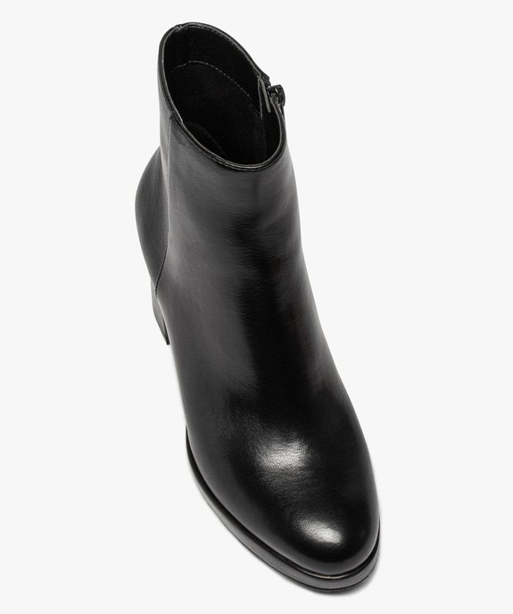 Boots femme unies à talon carré et semelle plateforme vue5 - GEMO(URBAIN) - GEMO