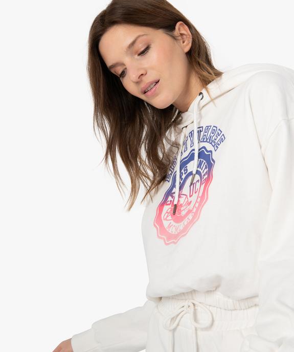Sweat femme court à capuche – Camps United vue1 - CAMPS UNITED - GEMO