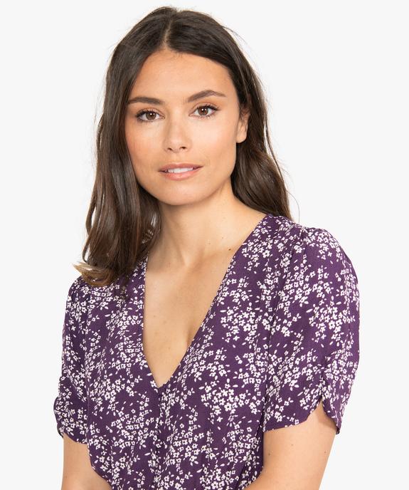Robe femme longue à manches courtes vue2 - GEMO(FEMME PAP) - GEMO