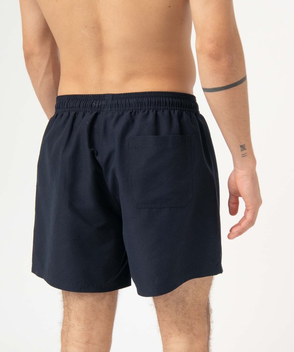 Short de bain homme uni vue3 - GEMO 4G HOMME - GEMO