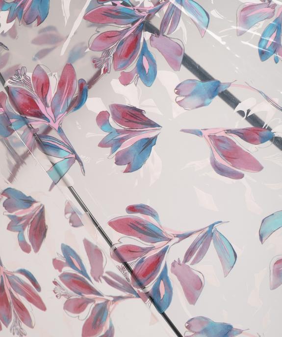 Parapluie transparent et fleuri à ouverture automatique adulte - Perletti vue2 - GEMO (ACCESS) - GEMO