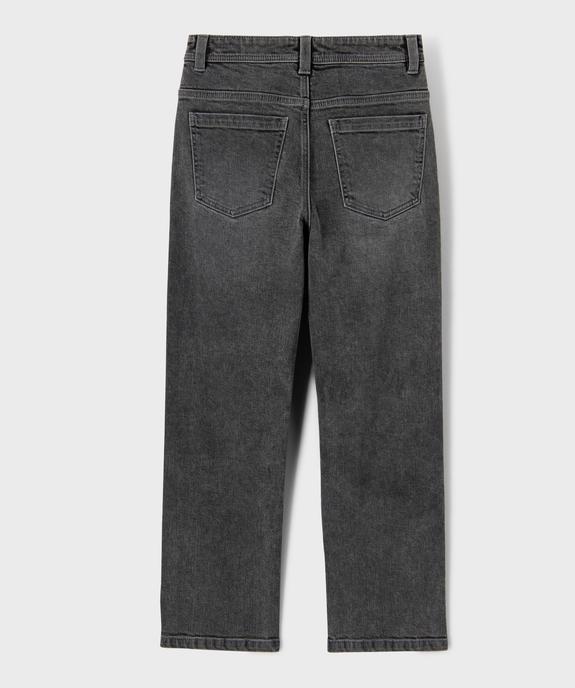 Jean regular en denim de coton stretch délavé garçon vue3 - GEMO (JUNIOR) - GEMO