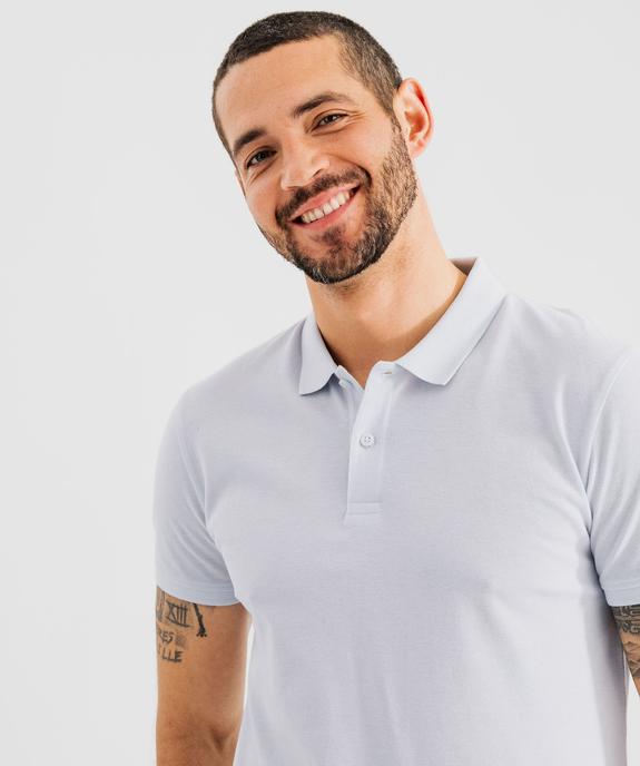 Polo manches courtes en coton homme vue2 - GEMO 4G HOMME - GEMO