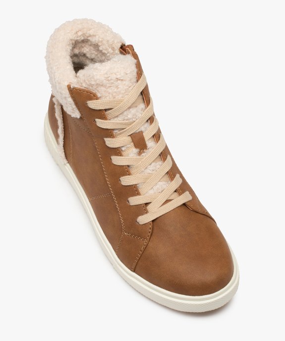 Baskets femme mid-cut unies à col sherpa vue5 - GEMO (SPORTSWR) - GEMO