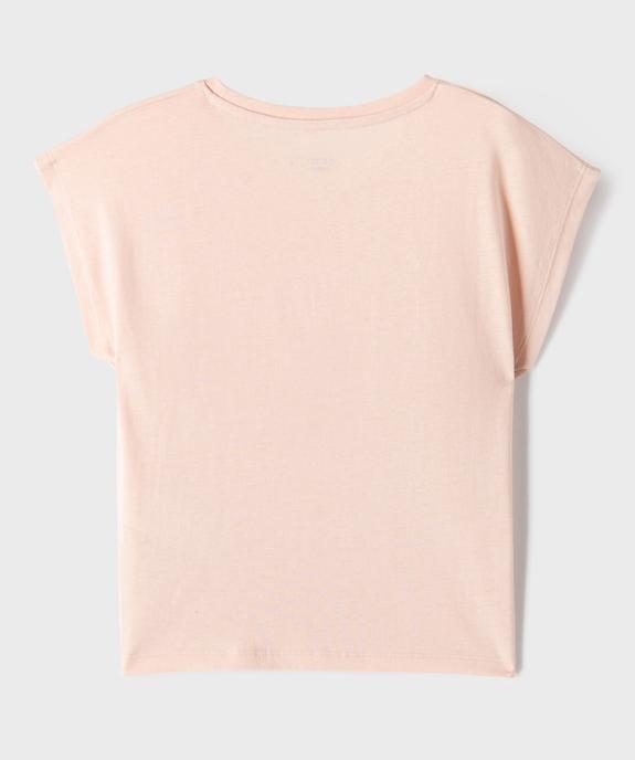 Tee-shirt imprimé à manches ultra courtes fille vue3 - GEMO 4G FILLE - GEMO