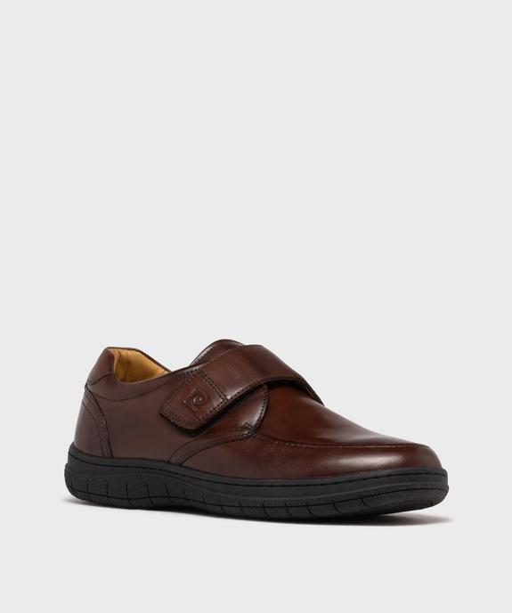Derbies à scratch en cuir homme - Pierre Cardin vue2 - PIERRE CARDIN CONFORT - GEMO