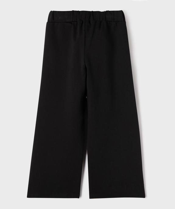 Pantalon large en maille épaisse et extensible fille vue4 - GEMO (ENFANT) - GEMO