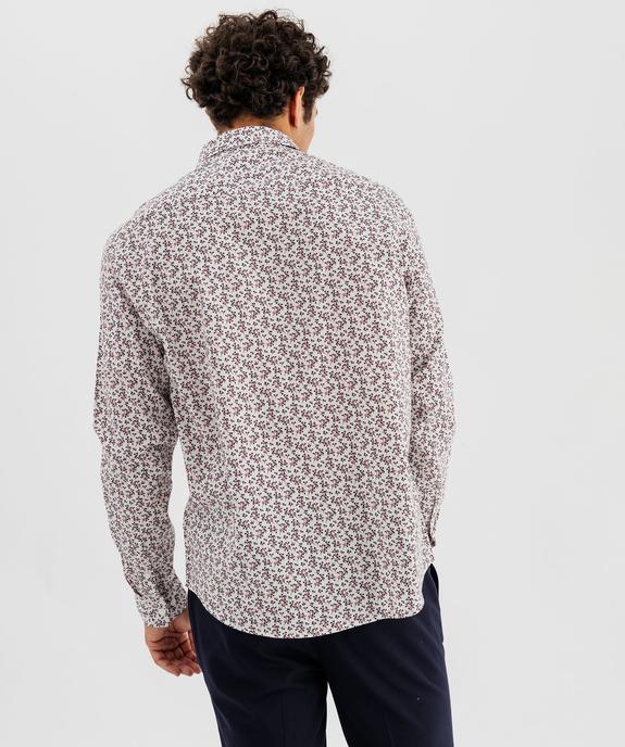 Chemise en coton à motifs fleuris homme vue3 - GEMO 4G HOMME - GEMO