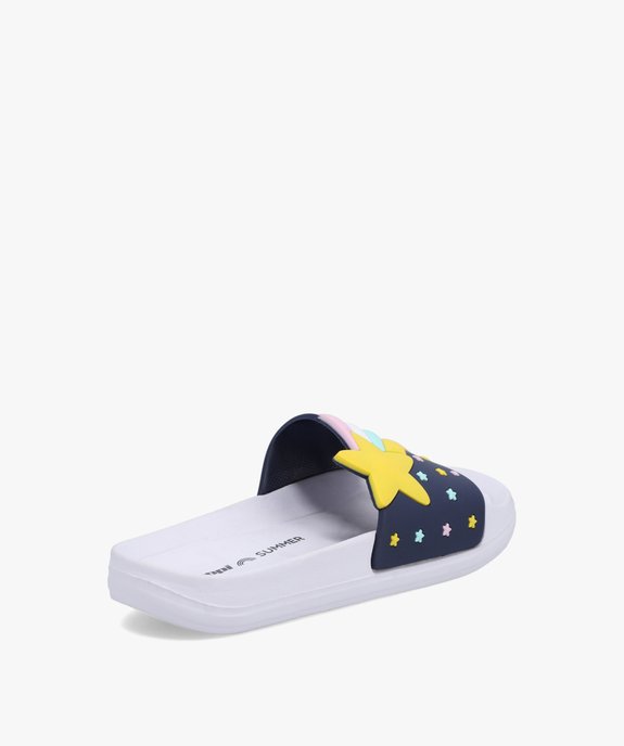 Mules de piscine fille décor étoile filante pastel vue4 - GEMO (ENFANT) - GEMO