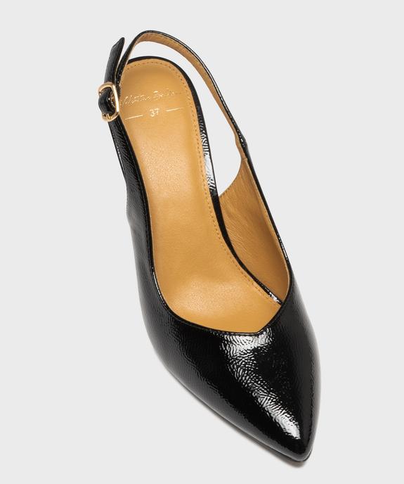 Escarpins sling-back vernis à bout pointu et talon aiguille femme - Valentina Baldano vue5 - VALENTINA BALDA - GEMO