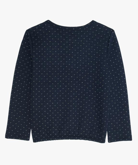 Sweat fille avec fermeture zippée et détails pailletés vue2 - GEMO (ENFANT) - GEMO