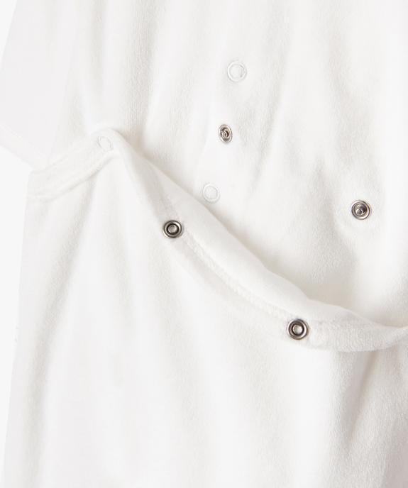 Pyjama en velours bébé avec message sur le buste vue3 - GEMO(BB COUCHE) - GEMO